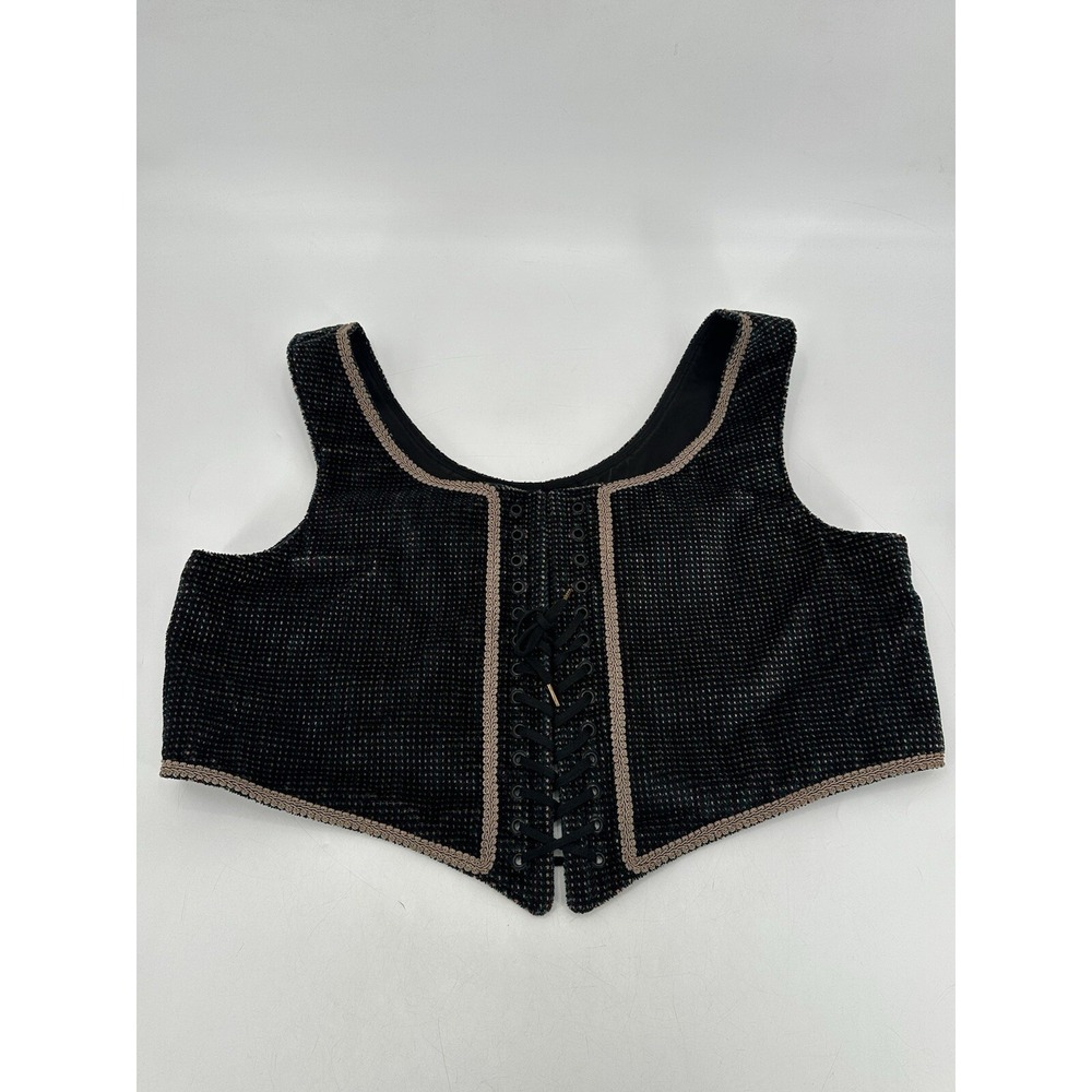 UNBRANDED FLEECE CORSET TOP MISSING SIZE TAG